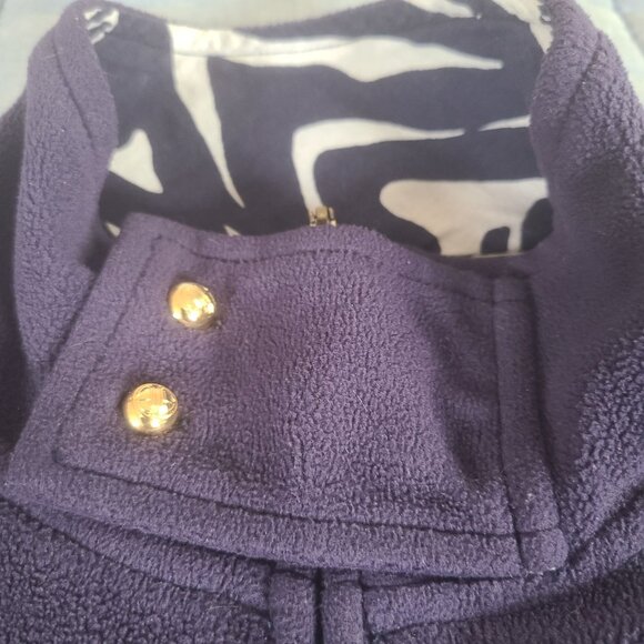 Lilly Pulitzer Women's Size S Purple Zip-Up Fleece Jacket Gold Button Detail - Picture 6 of 14